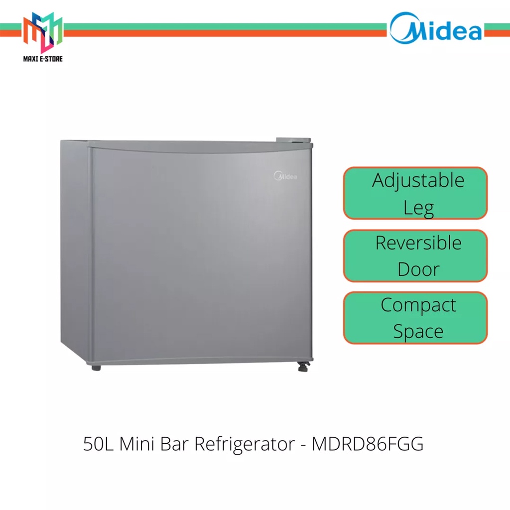 Midea 50L Mini Bar Refrigerator MDRD86FGG Shopee Malaysia