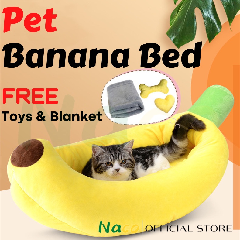 Banana Pet Bed Banana Bed Pets Bed Cat Bed Cats Dogs Bed Large Warm