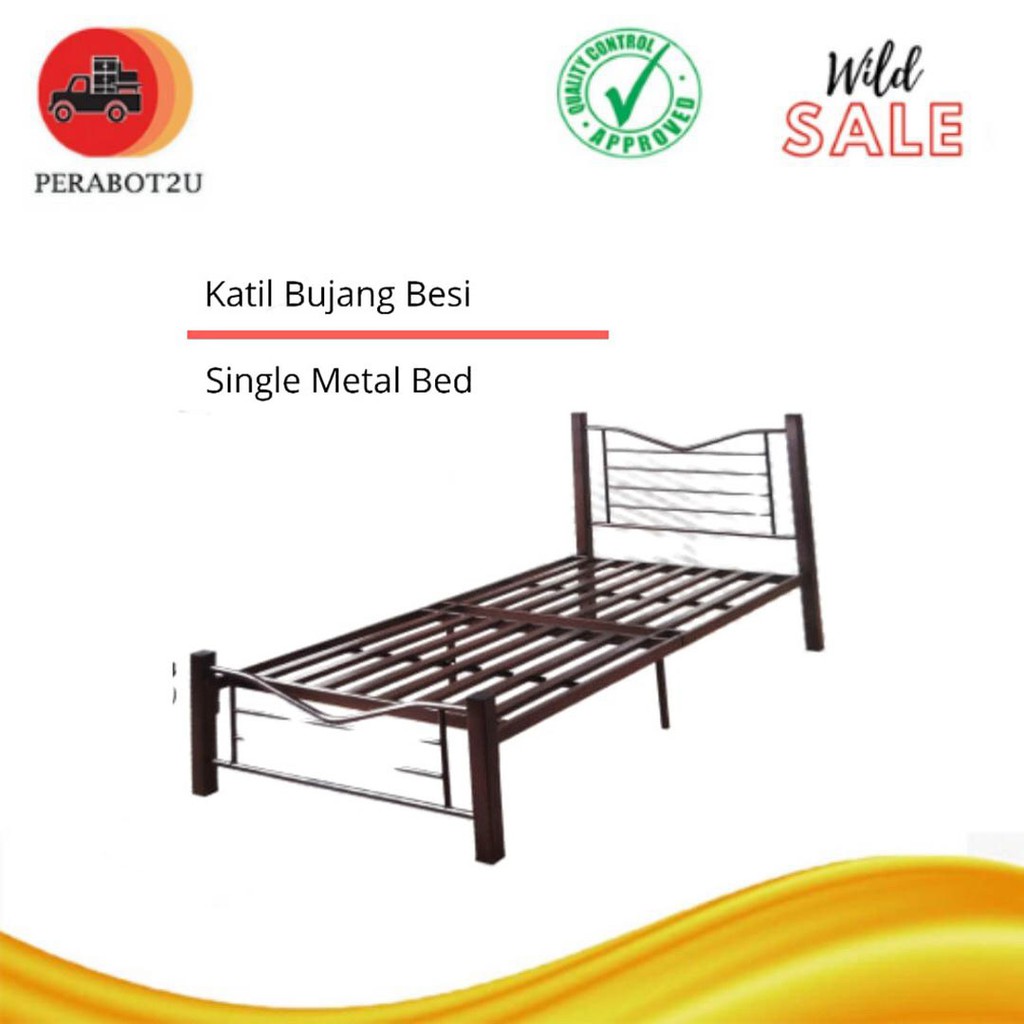 P2U 3V Katil Bujang Besi / Metal Single Bed / Single Bed Shopee Malaysia