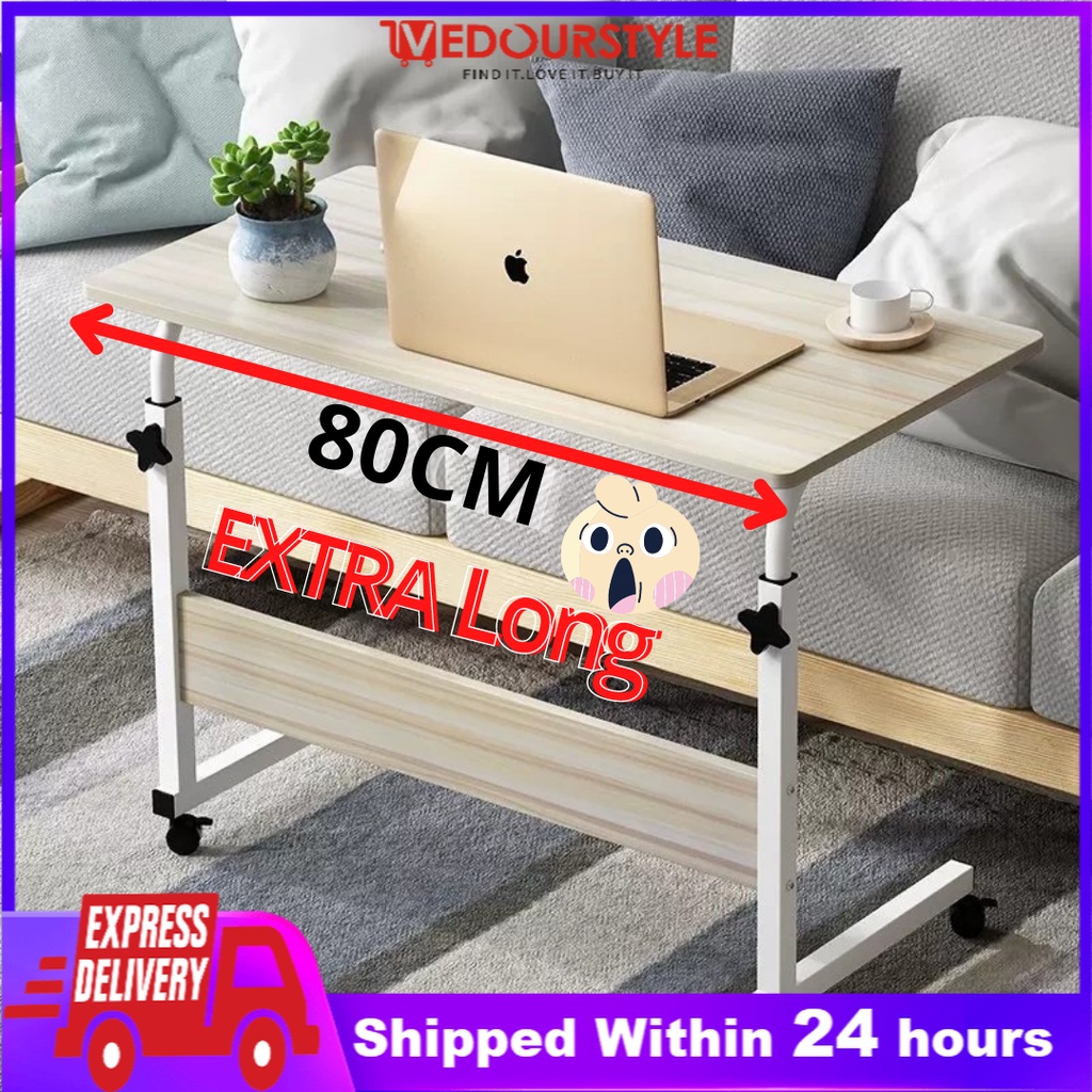 Vedourstyle 80CM Adjustable Bedside Laptop Computer Table Sofa Side