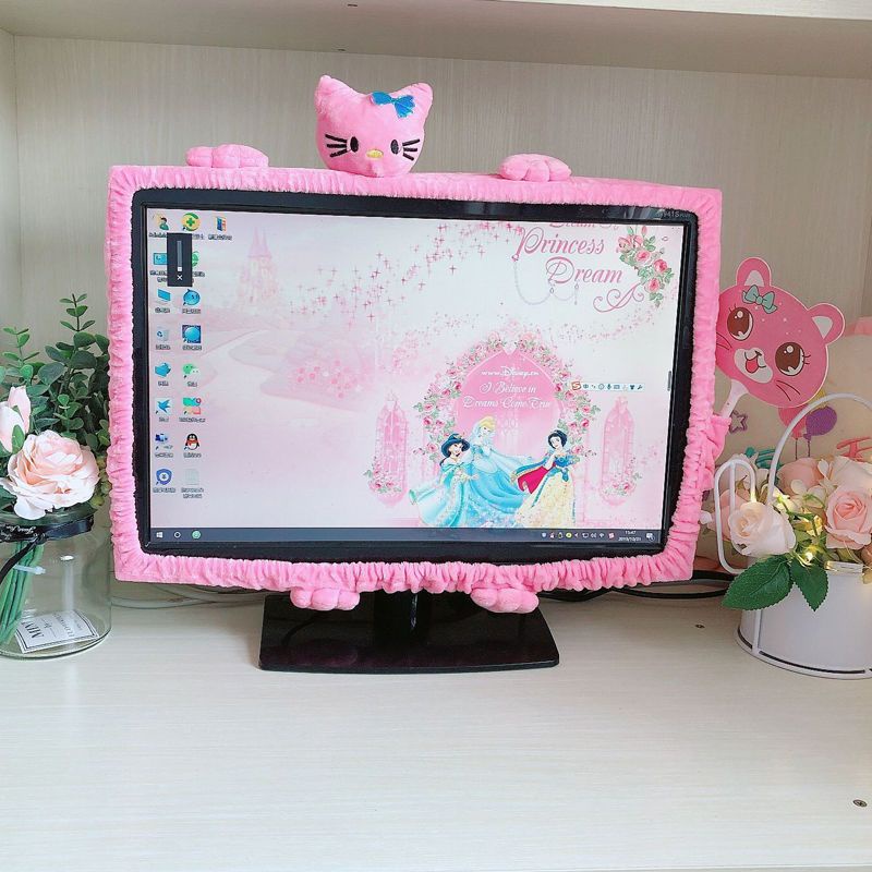 Pink Desktop Computer Decoration Cover For Desktop Computer Screen