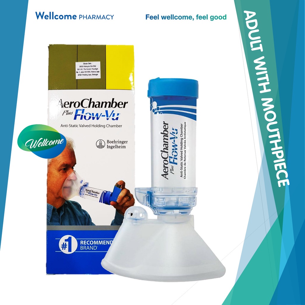 AeroChamber Plus FlowVu AntiStatic Valved Holding Chamber For Adult