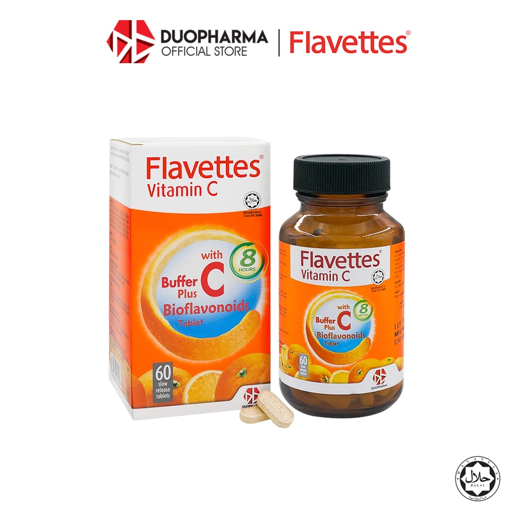 Flavettes Vit C Buffer C + Bioflavonoids (60's) Shopee Malaysia