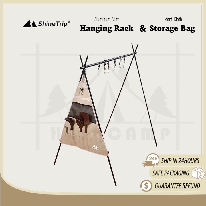 Camping Triangle Lightweight Hanging Rack For Organize Camping