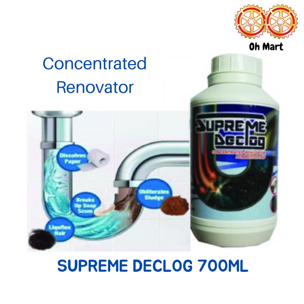 Supreme Declog Chemical Powerful Pipe& Drain Cleaner 900g Shopee Malaysia