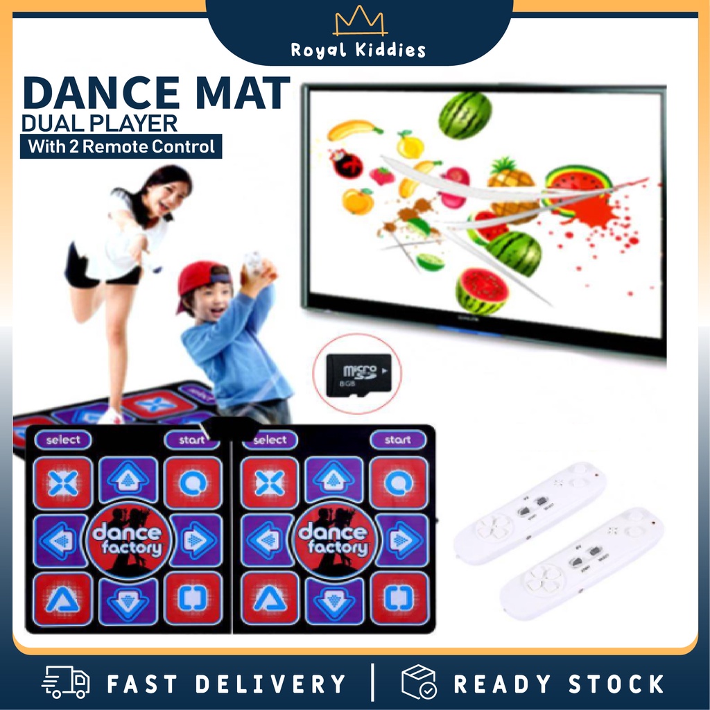 Dual Player Dance Mat TV Game Dancing Pads for Computer TV with 2 Game
