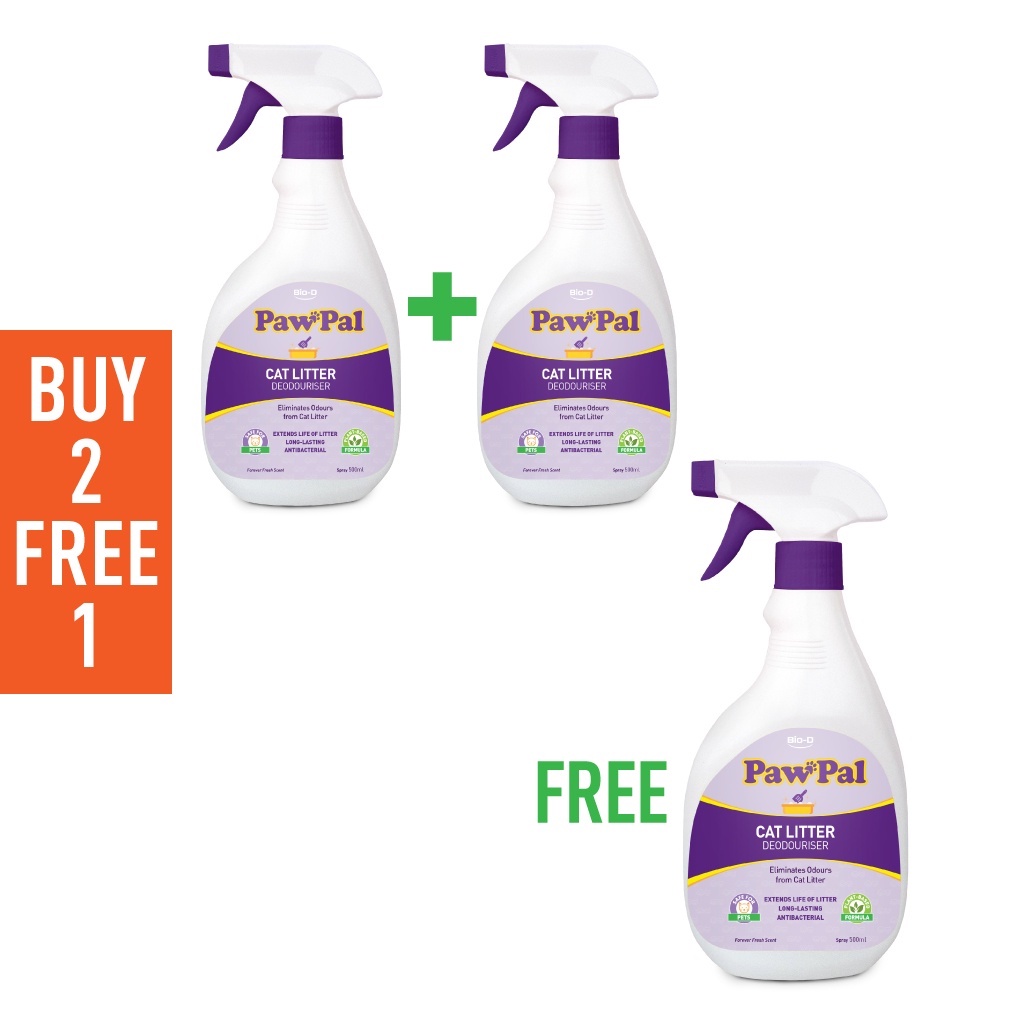 BioD PawPal Cat Litter Deodorizer Spray (500ml)/Eco Saver Refill Bag (2L) Shopee Malaysia