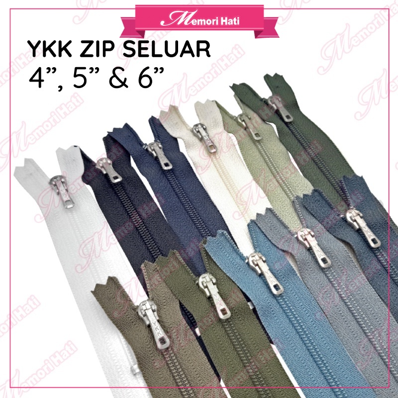1pc YKK Zip Seluar Trousers Zippers / Batch 1 4", 5" & 6" Shopee