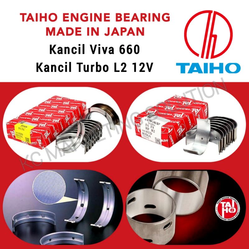 Original TAIHO Main Bearing Set / Con Rod Bearing Set (Size STD) Kancil