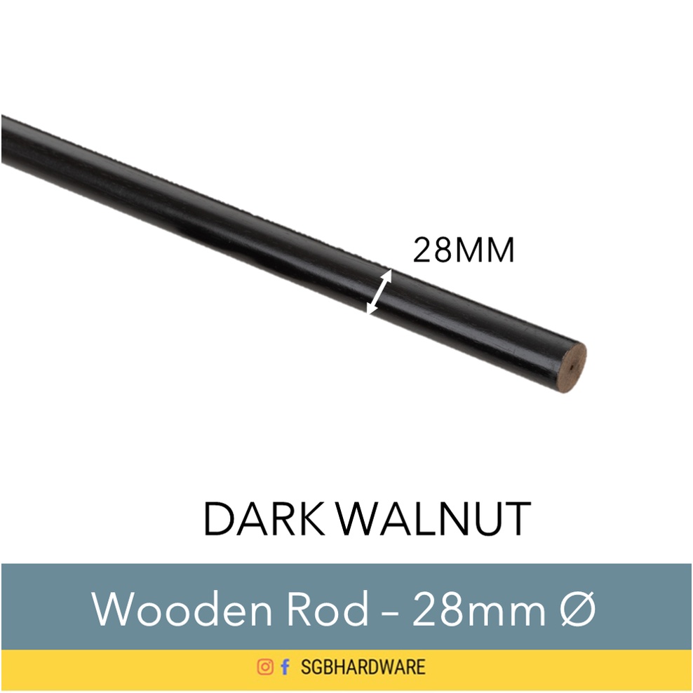ARA WOODEN ROD ONLY (Diameter 28mm) (90CM 200CM) / Kayu Curtain Rod