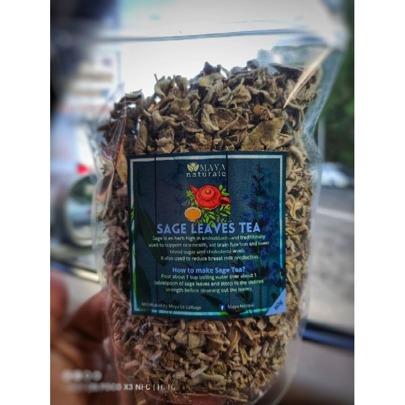 Sage tea herba Traditionally used to stop lactation, extra menstrual