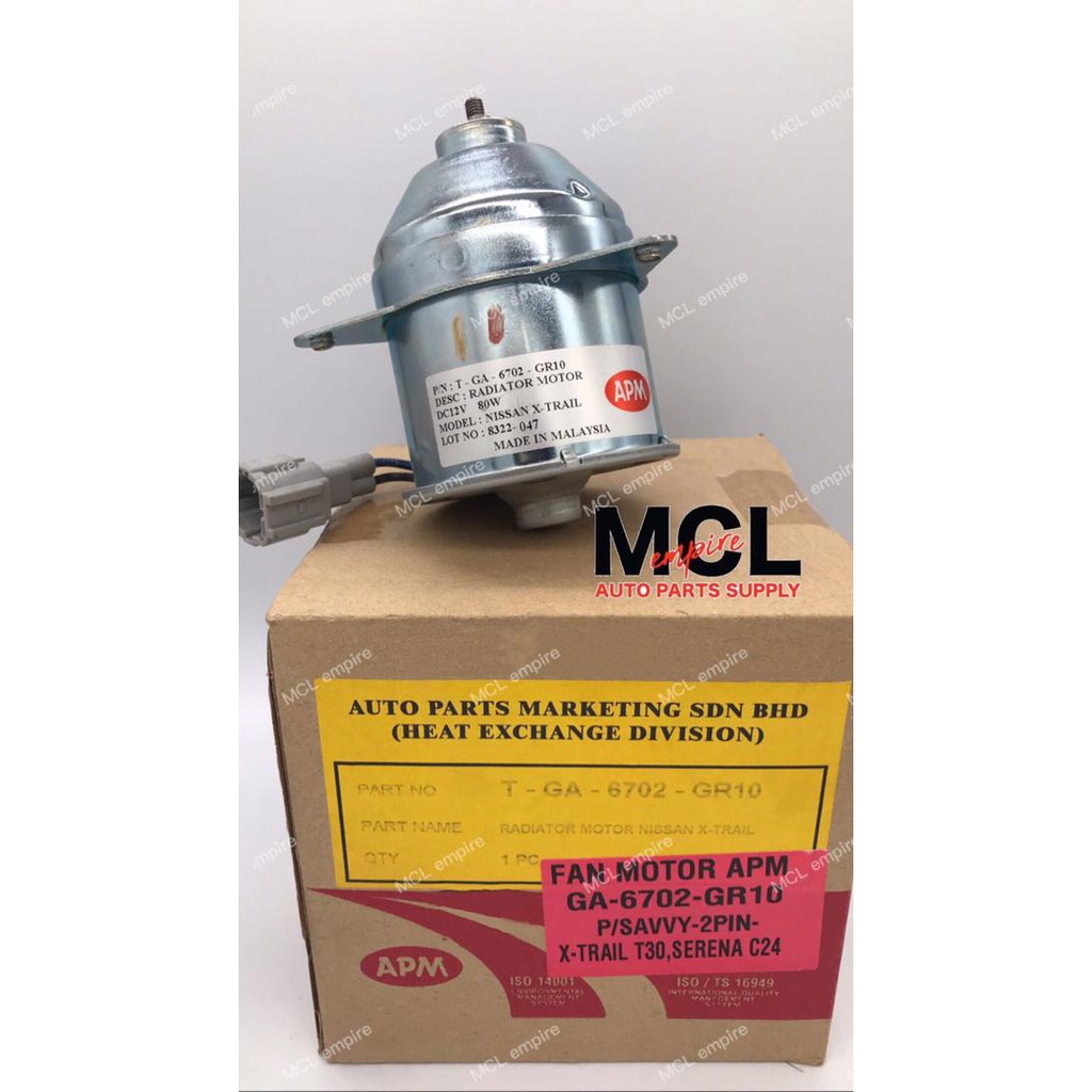 100 Original APM Radiator Fan Motor Nissan XTrail,Serena,Sentra