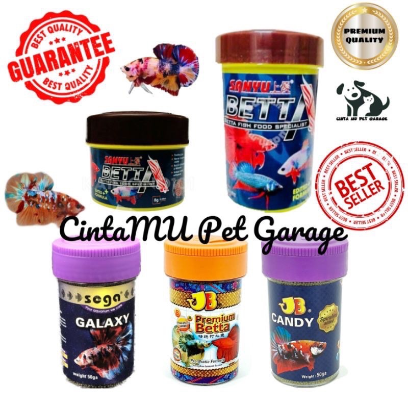 Sanyu Betta Fish Food 8g Makanan Ikan Laga Fishing Fish Food Tropical