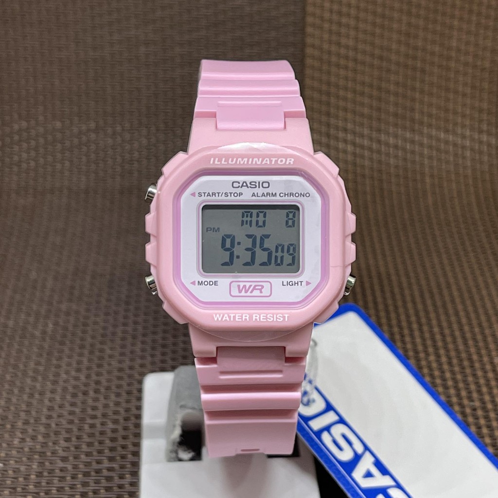 Casio LA20WH4A1 Pink Resin Digital Alarm Light Stopwatch Ladies Kids