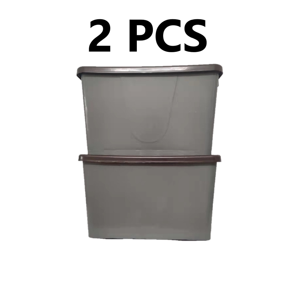 [NEW] BIG 95L HEAVY DUTY PLASTIC STORAGE BOX WITH WHEELS / [BESAR] 95L