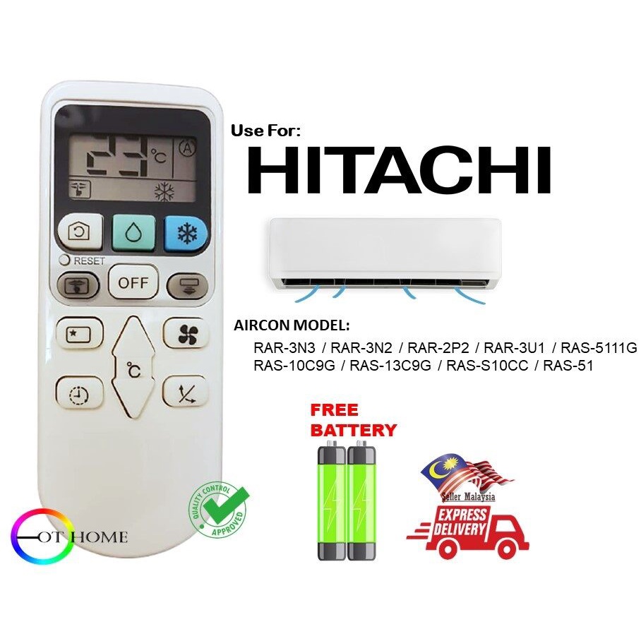 Malaysia Stock HITACHI Aircon Remote Control HI09 HI02 Replacement