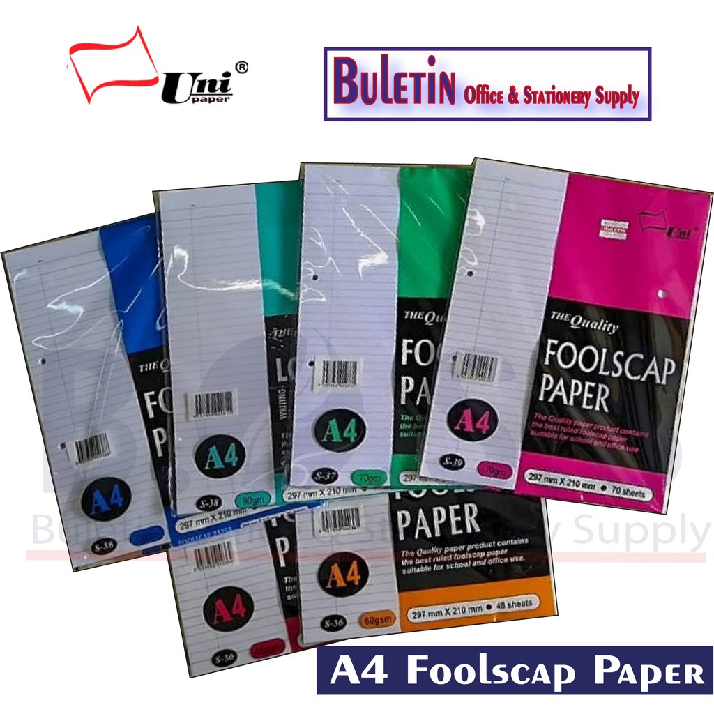 UNI Paper Foolscap Paper A4 Size Shopee Malaysia