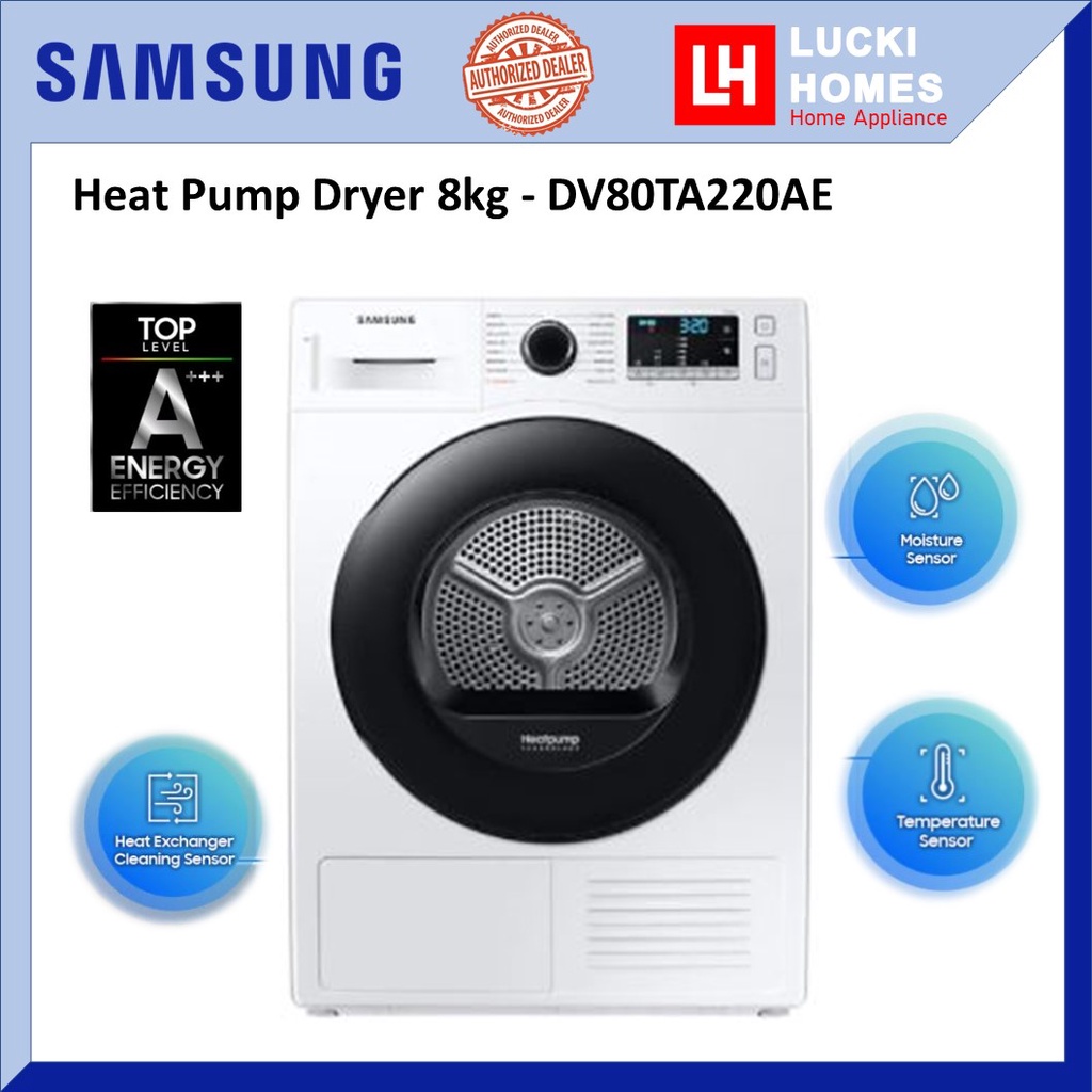 Samsung Heat Pump Dryer 8kg DV80TA220AE DV80TA220 [OWN delivery KLANG