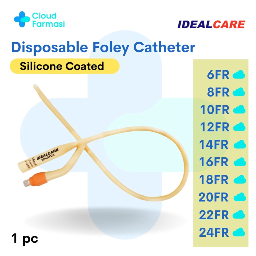 2Way Foley Catheters Sterile Pack Silicone Coated [[1pcs]] Shopee