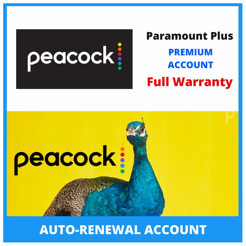 Peacock TV Premium Plus Lifetime AUTO RENEWAL Full Warranty Shopee