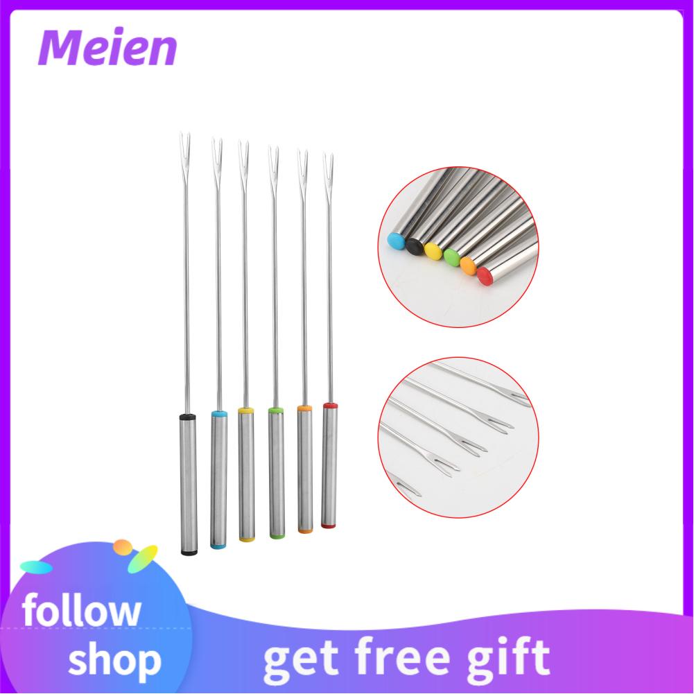 Meien Fondue Forks Chocolate Dipping Fork Stainless Steel Sticks Fondu