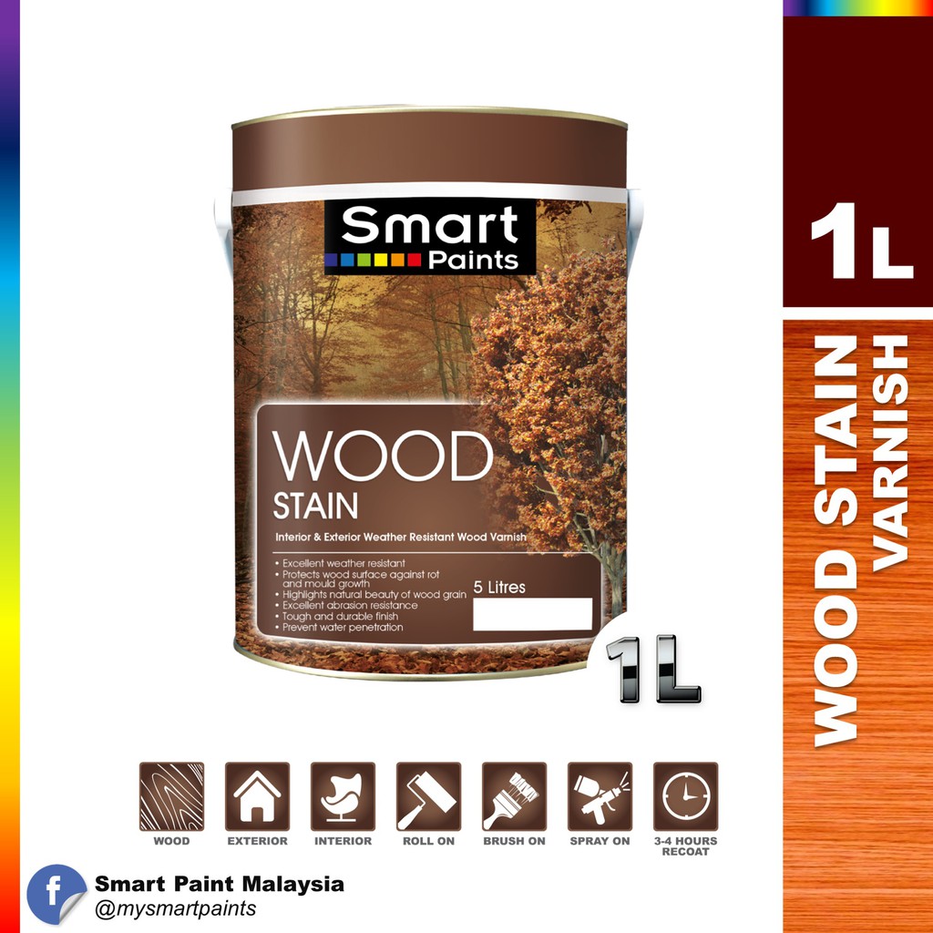 Smart Paints Wood Stain (1L) Shopee Malaysia