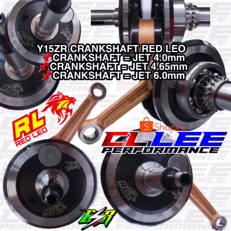 CRANKSHAFT RED LEO Y15 JET ROD 2MM 4.5MM 4.65MM 6MM 6.5MM 7.15MM Y15