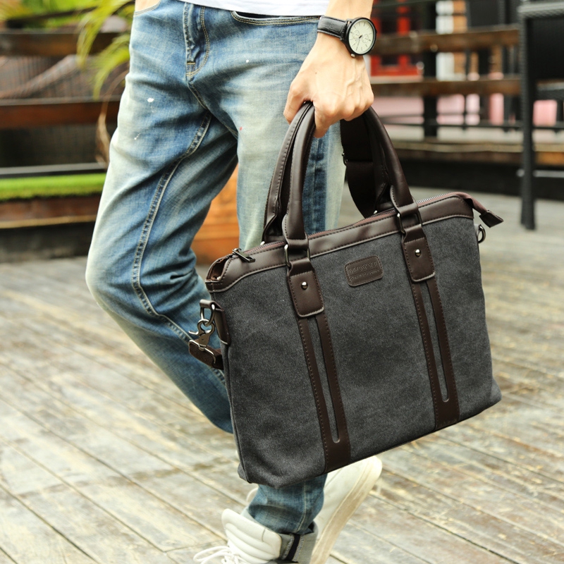 Office Wear Men Stylish Washed Fabric Shoulder Bag Shopee Malaysia