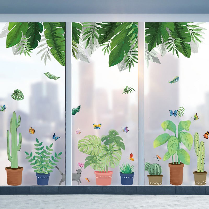 Living room balcony window glass stickers wall stickers window grilles