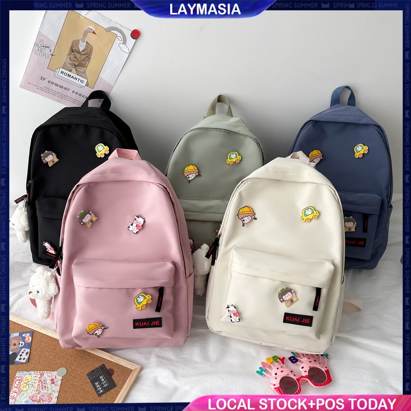 Ready Stock beg sekolah Korean style School backpack Women's nylon