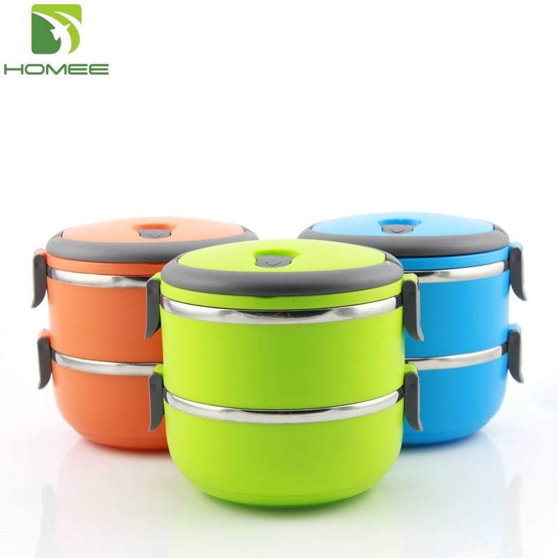 2 Tiers BentoStyle Airtight Food Container. Pack Your Breakfast, Lunch