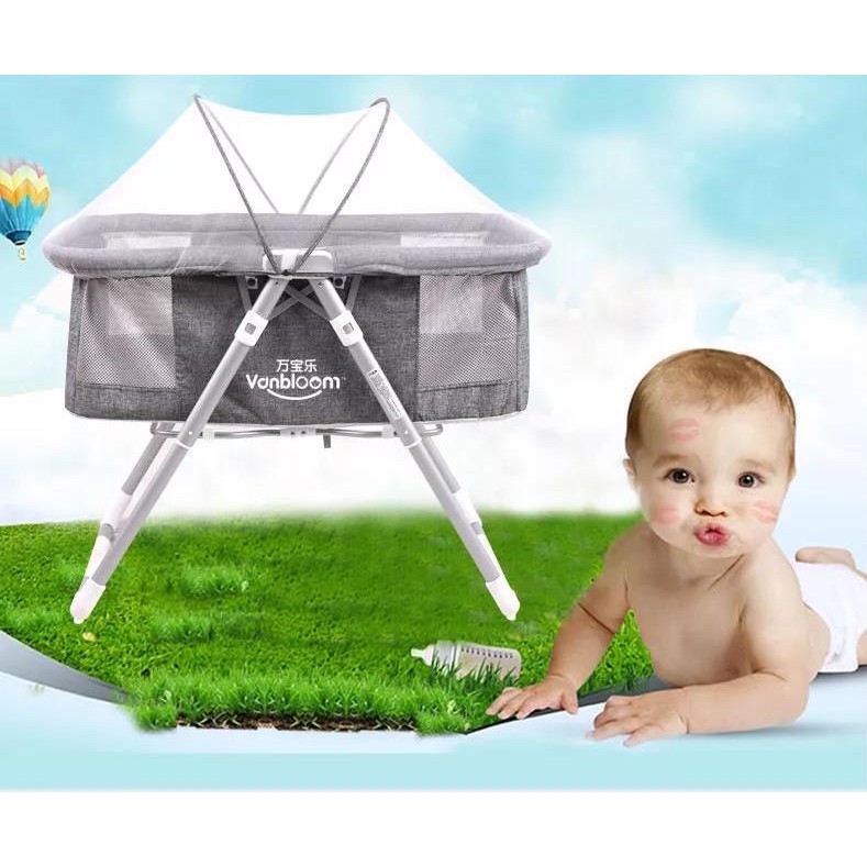 Baby Bed Foldable Baby Cribs and Cradle with Swing function Katil Bayi