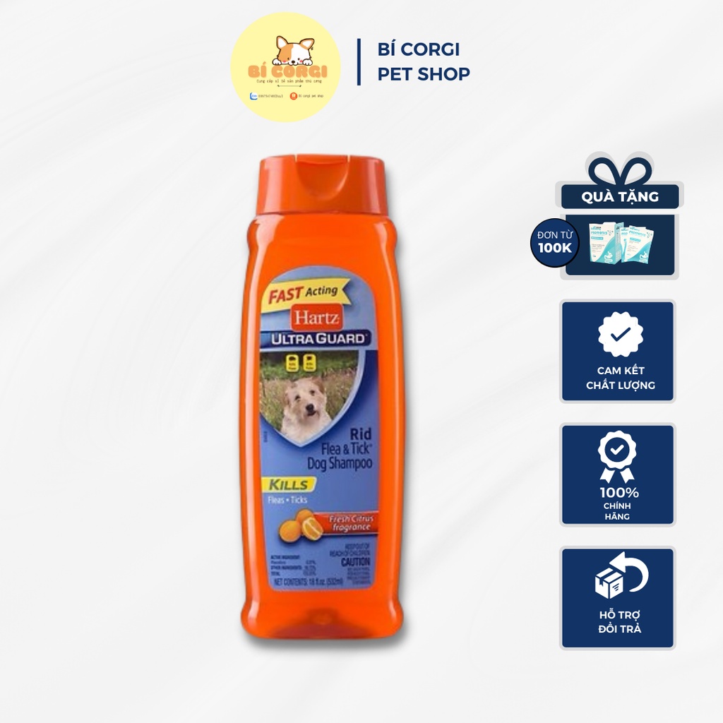 Hartz Ultra Guard PLUS OrangeFlavored Dog Antibiotic Shower Gel