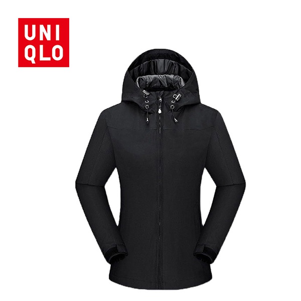 UNIQLO Waterproof Jackets Women Windbreaker Hooded Jacket Men Plus Size Outdoor Riding Raincoat