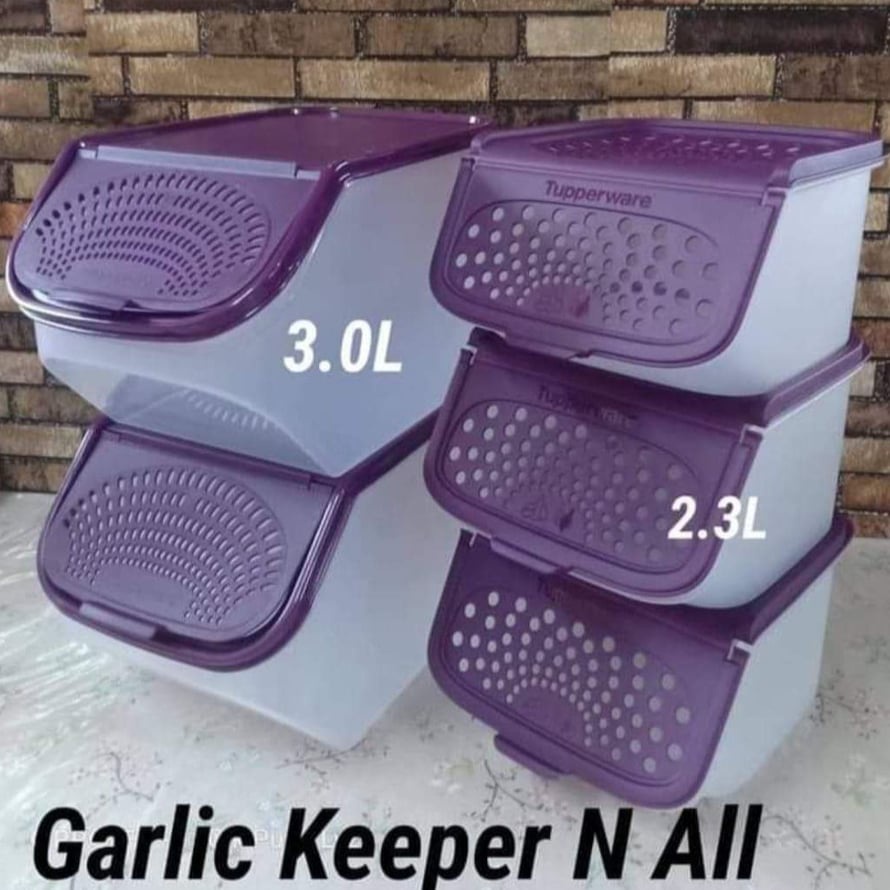 [Ready Stock]Tupperware 2.3L / 3.0L Gralic Keeper Bekas Potato Onion