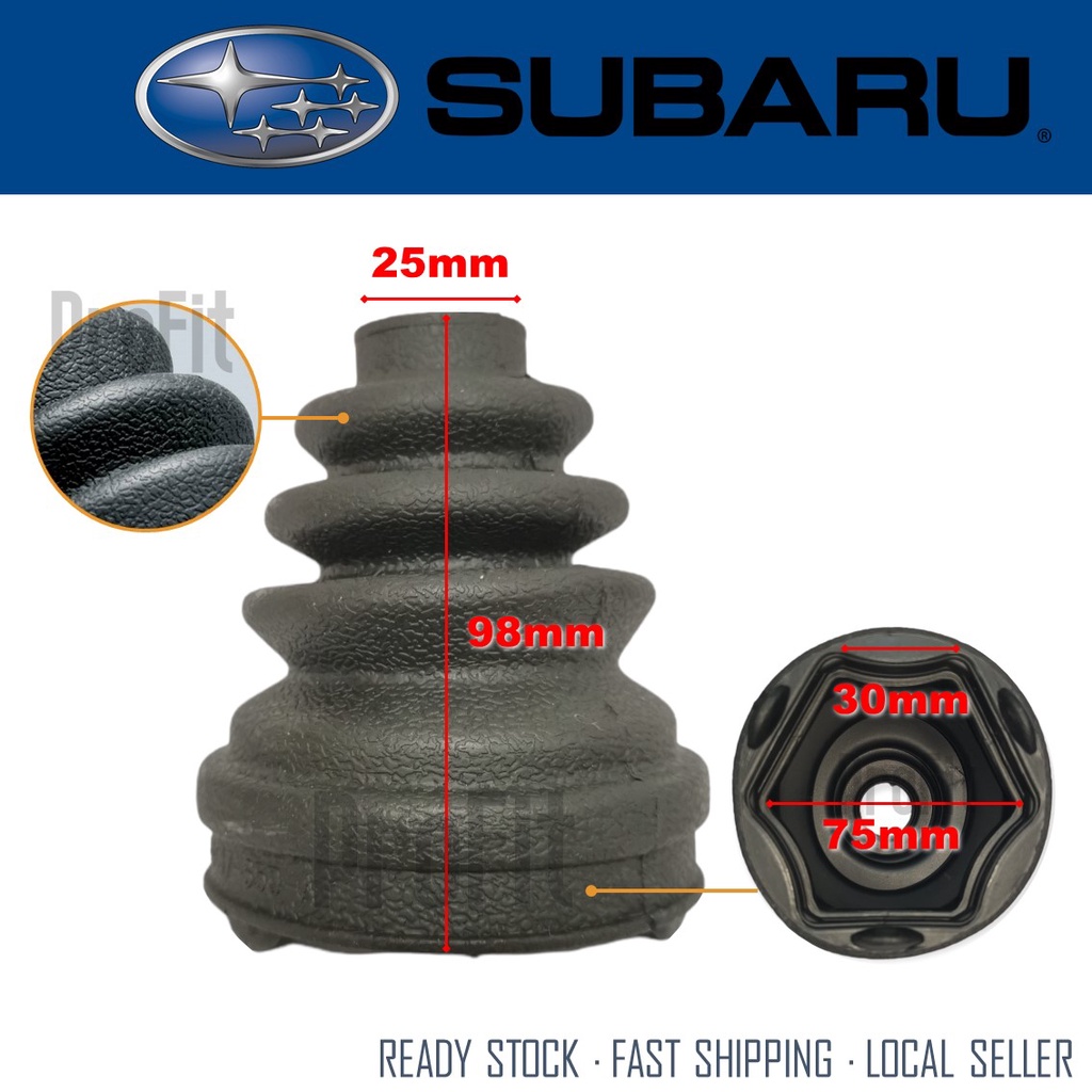 1M Warranty / Subaru Forester / 21mm 72mm / Denco Drive Shaft Boot In