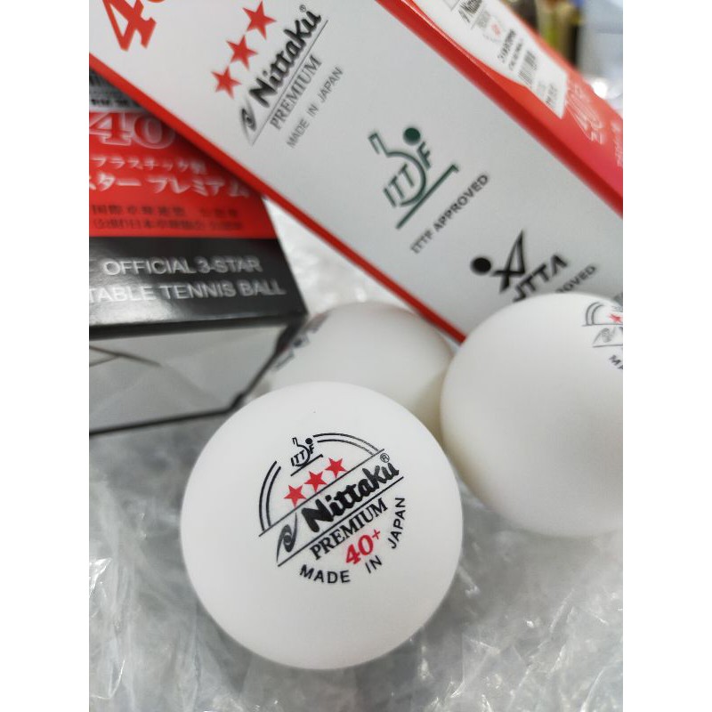 NITTAKU Premium 40+ Table Tennis Ball / Bola Ping Pong (3in1) Shopee