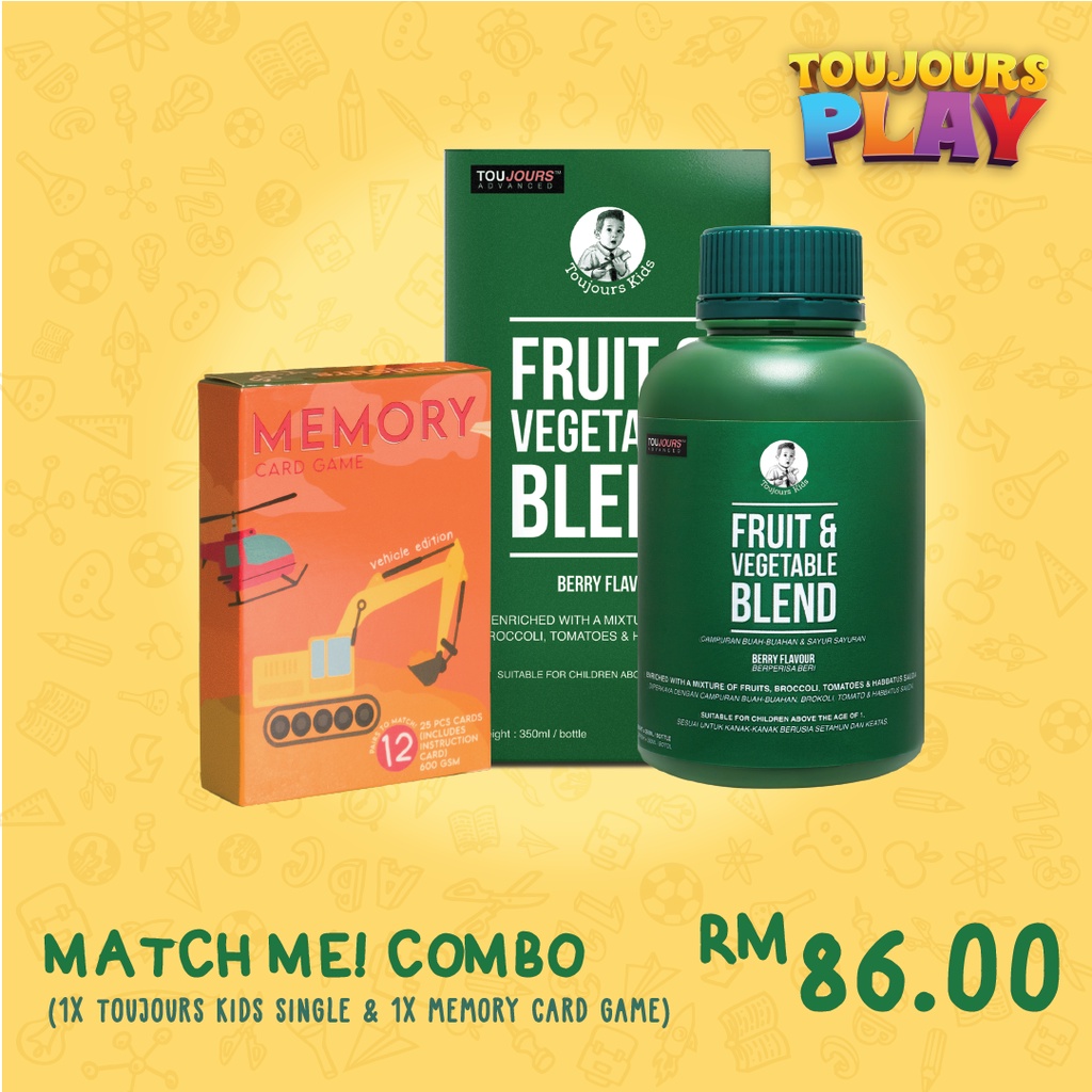 Toujours Kid's Fruit and Vegetable Blend/Play Combo Shopee Malaysia