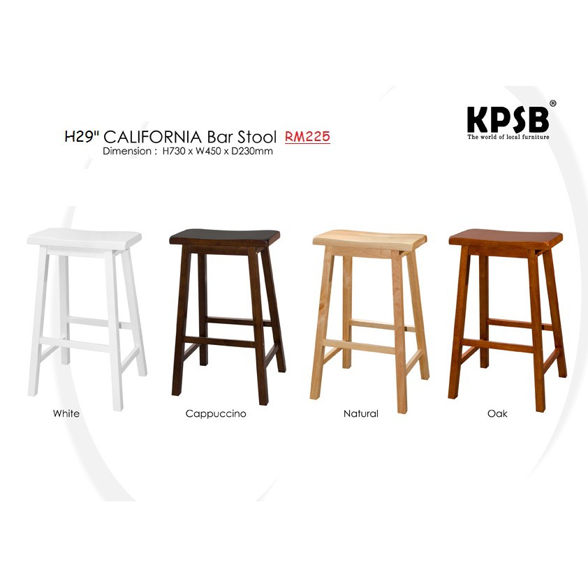 CALIFORNIA BAR STOOL Shopee Malaysia