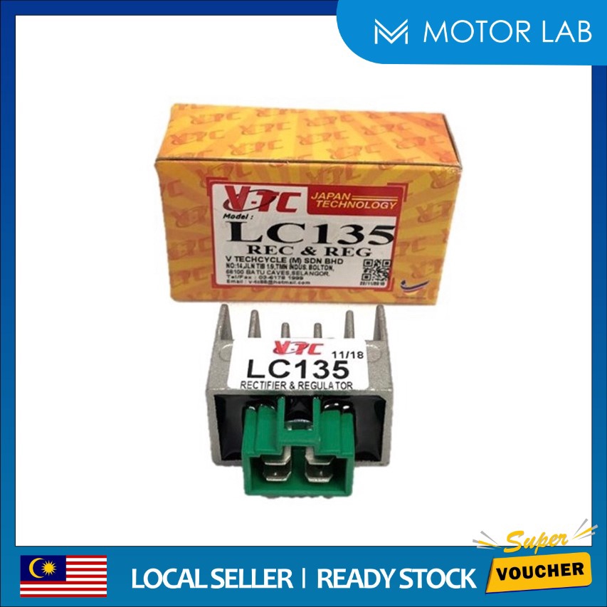 YAMAHA 135LC LC135 V1 V2 V3 RECTIFIER REGULATOR KATAU KATAO (VTC