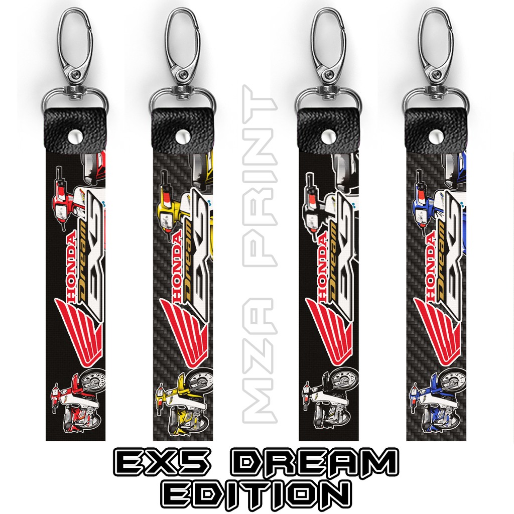 CUSTOM Lanyard Keychain Honda EX5 Dream Edition Custom Design Boleh