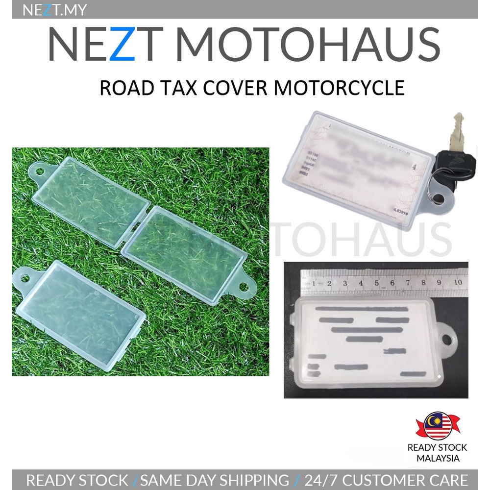 Motorcycle Motor Road Tax Roadtax Holder Plastic Case Plastik Cover