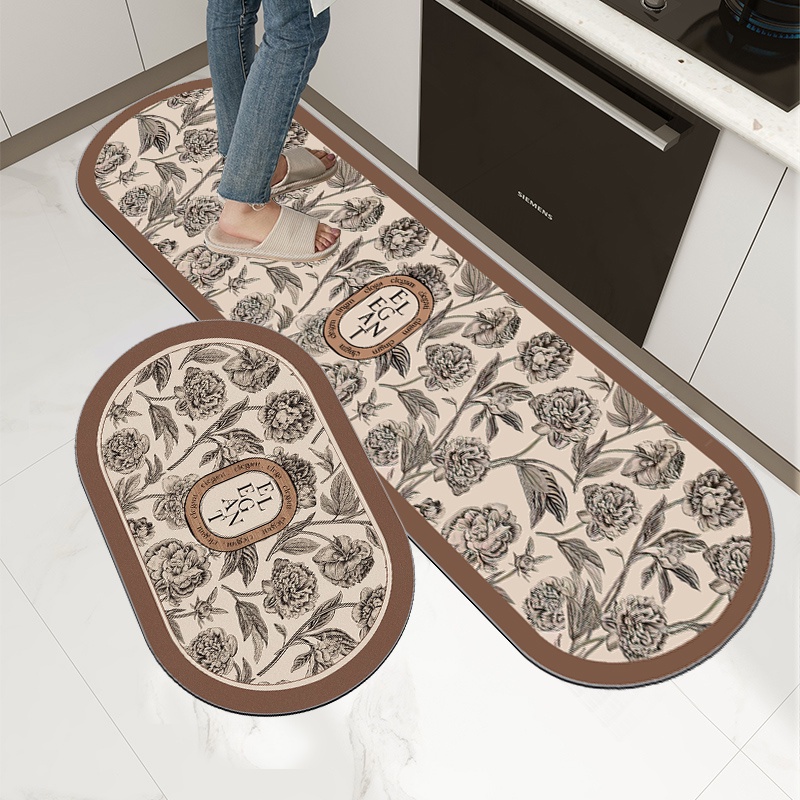 🇲🇾【MY STOCK&24H Delivery】Karpet American Printed Floor Mat Kitchen Non
