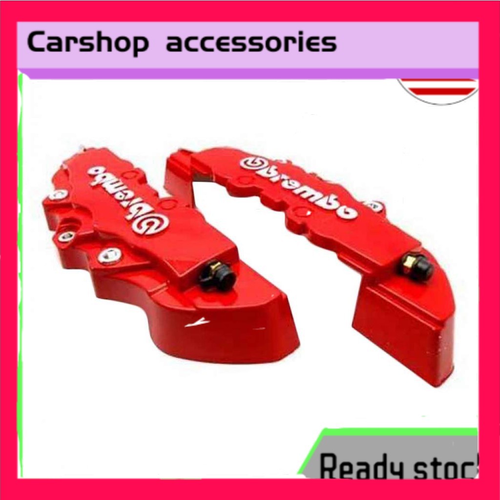 Brembo Brake Caliper Cover Rear disc Cover Plastic (RED) 2pcs