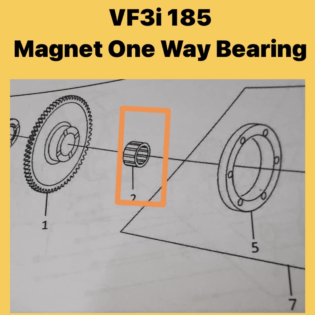 SYM VF3I 185 ONE WAY BEARING // VF3I ONE WAY BEARING