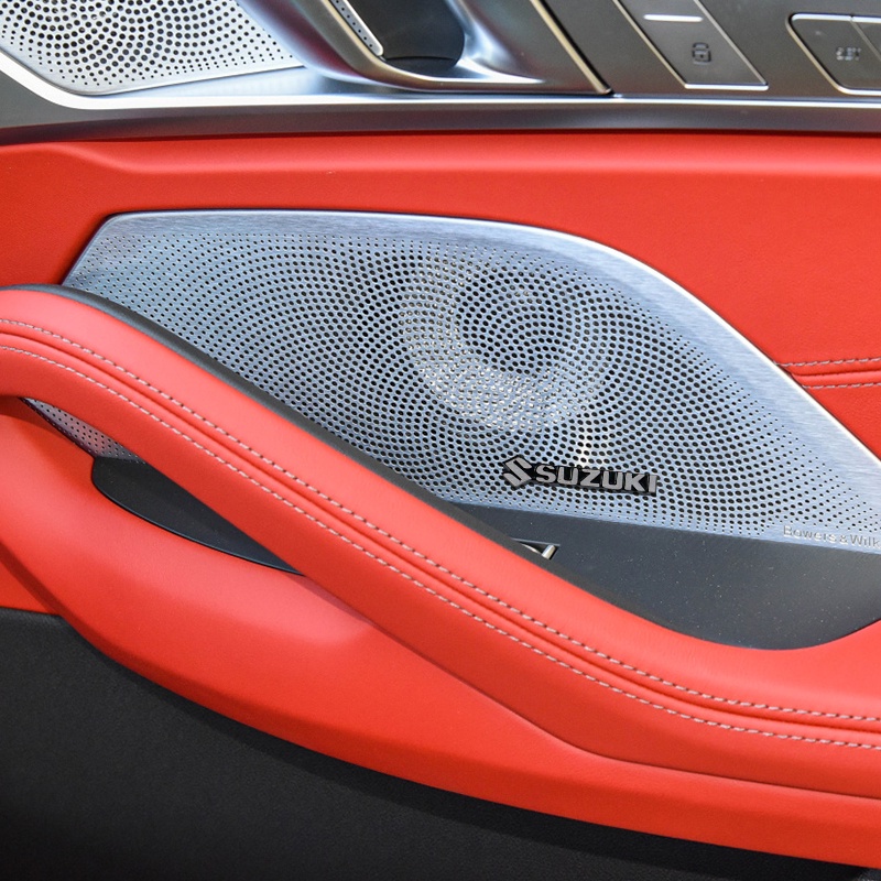 4pcs/10pcs 3D Car Logo Styling Audio Sticker Silver Aluminum Speaker Stickers for Suzuki Jimny