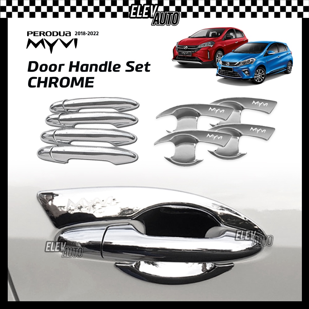 Perodua Myvi G3 Facelift 2018 2021 CHROME Door Handle Door Bowl Cover