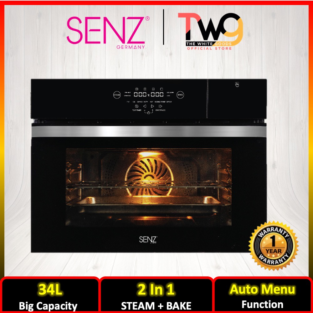 [READY STOCK] Senz 34L 12 Function Fully Digital Steam + BAKE Oven SZ