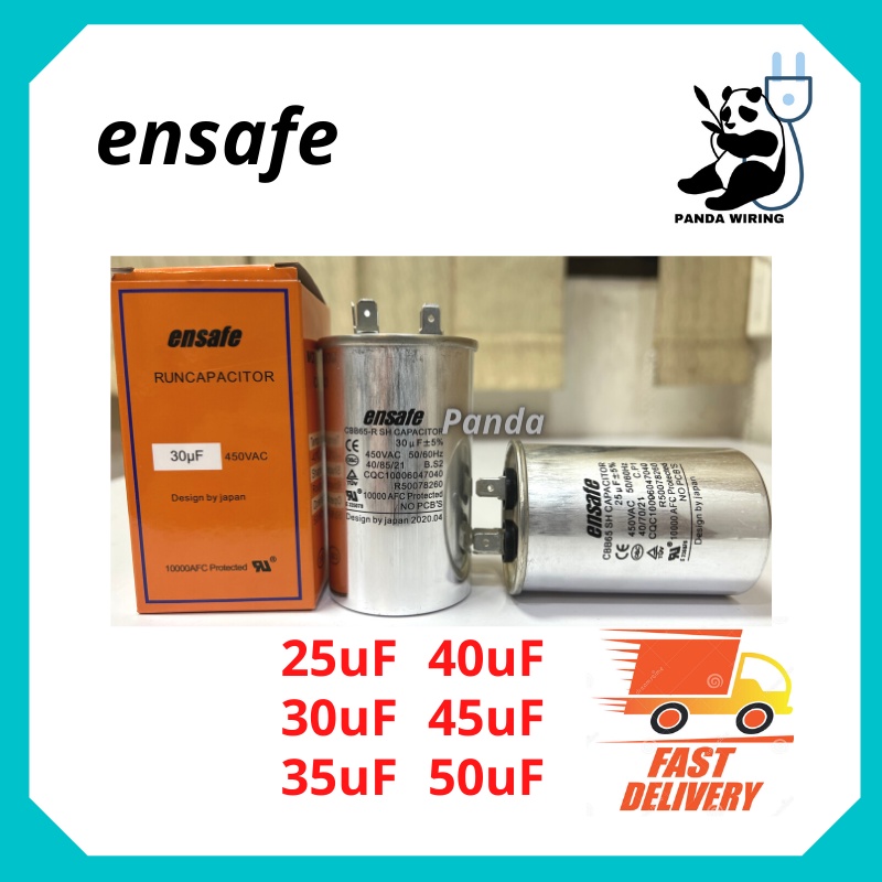 Ensafe CBB65 450VAC Air Conditioner Fan Capacitor Fan Motor Capacitor Fan Condenser 25uf, 30uf