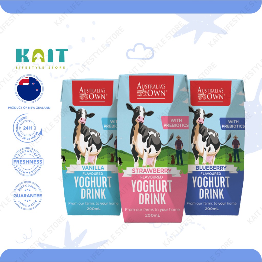 AUSTRALIA'S OWN Yoghurt Drinks (200ml) [Expiry date 18 & 19 September